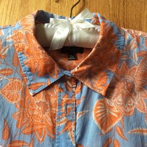 100% fine cotton ⭐️ periwinkle blue-orange